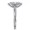 New Gabriel & Co. Campana - Platinum Emerald Marquise Shape Twisted Diamond Engagement Ring