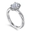 Discount Gabriel & Co. Campana - Platinum Pear Shape Twisted Diamond Engagement Ring