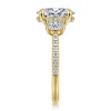 Hot Gabriel & Co. Camra - 14K Yellow Gold Oval Three Stone Diamond Engagement Ring
