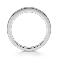 Online Gabriel & Co. Capri - Vintage Inspired 14K White Gold Micro Pave Diamond Wedding Band - 0.17 ct