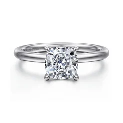 Sale Gabriel & Co. Cari - 18K White Gold Cushion Cut Diamond Engagement Ring