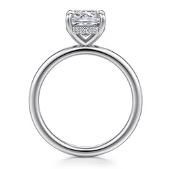 Discount Gabriel & Co. Cari - 14K White Gold Cushion Diamond Engagement Ring