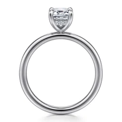 Online Gabriel & Co. Cari - 14K White Gold Emerald Cut Diamond Engagement Ring