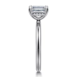 Online Gabriel & Co. Cari - 14K White Gold Emerald Cut Diamond Engagement Ring