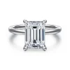 Clearance Gabriel & Co. Cari - 14K White Gold Emerald Cut Diamond Engagement Ring