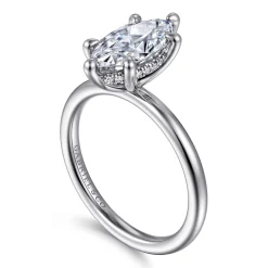 New Gabriel & Co. Cari - 14K White Gold Marquise Shape Diamond Engagement Ring