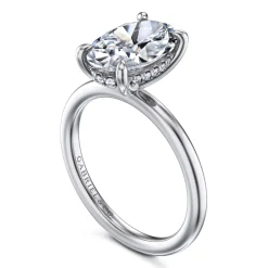Gabriel & Co. Cari - 14K White Gold Oval Diamond Engagement Ring
