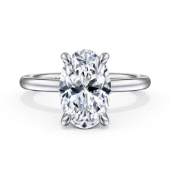Gabriel & Co. Cari - 14K White Gold Oval Diamond Engagement Ring