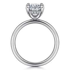 Clearance Gabriel & Co. Cari - 14K White Gold Oval Diamond Engagement Ring
