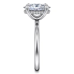 Clearance Gabriel & Co. Cari - 14K White Gold Oval Diamond Engagement Ring