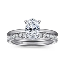 Outlet Gabriel & Co. Cari - 14K White Gold Oval Diamond Engagement Ring