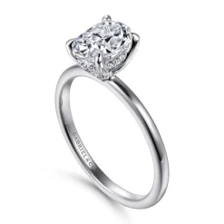 Outlet Gabriel & Co. Cari - 14K White Gold Oval Diamond Engagement Ring