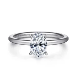 Outlet Gabriel & Co. Cari - 14K White Gold Oval Diamond Engagement Ring