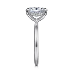 Sale Gabriel & Co. Cari - 14K White Gold Oval Diamond Engagement Ring