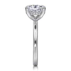 Gabriel & Co. Cari - 14K White Gold Oval Diamond Engagement Ring
