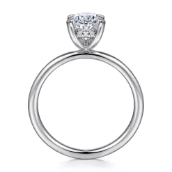 Gabriel & Co. Cari - 14K White Gold Oval Diamond Engagement Ring