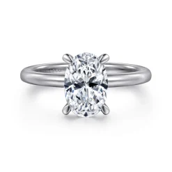 Gabriel & Co. Cari - 14K White Gold Oval Diamond Engagement Ring