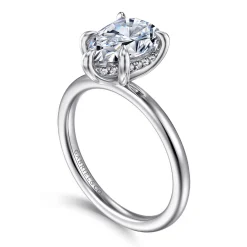 Best Gabriel & Co. Cari - 14K White Gold Pear Shape Diamond Engagement Ring