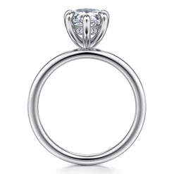 Best Gabriel & Co. Cari - 14K White Gold Pear Shape Diamond Engagement Ring