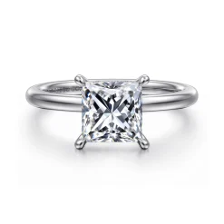 Sale Gabriel & Co. Cari - 14K White Gold Princess Diamond Engagement Ring