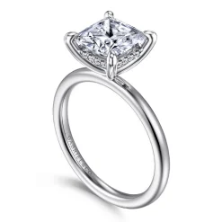 Online Gabriel & Co. Cari - 14K White Gold Princess Diamond Engagement Ring