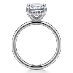 Outlet Gabriel & Co. Cari - 14K White Gold Radiant Cut Diamond Engagement Ring