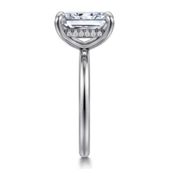 Outlet Gabriel & Co. Cari - 14K White Gold Radiant Cut Diamond Engagement Ring
