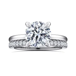 Sale Gabriel & Co. Cari - 14K White Gold Round Diamond Engagement Ring