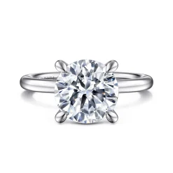 Gabriel & Co. Cari - 14K White Gold Round Diamond Engagement Ring