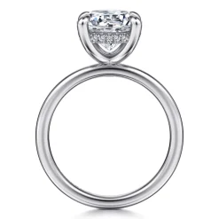Gabriel & Co. Cari - 14K White Gold Round Diamond Engagement Ring