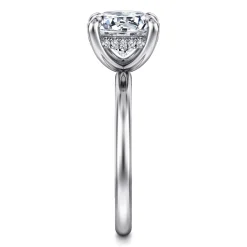 Gabriel & Co. Cari - 14K White Gold Round Diamond Engagement Ring