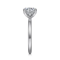 Discount Gabriel & Co. Cari - 14K White Gold Round Diamond Engagement Ring