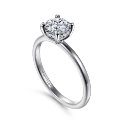 Discount Gabriel & Co. Cari - 14K White Gold Round Diamond Engagement Ring