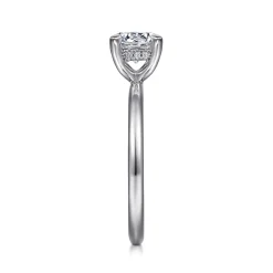 Discount Gabriel & Co. Cari - 14K White Gold Round Diamond Engagement Ring