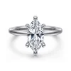 New Gabriel & Co. Cari - 18K White Marquise Diamond Engagement Ring