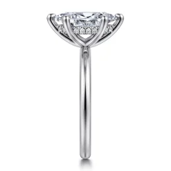 New Gabriel & Co. Cari - 18K White Marquise Diamond Engagement Ring
