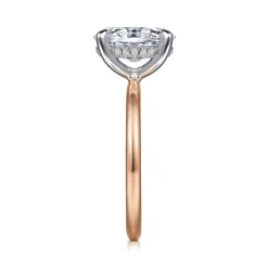 New Gabriel & Co. Cari - 14K White-Rose Gold Oval Diamond Engagement Ring