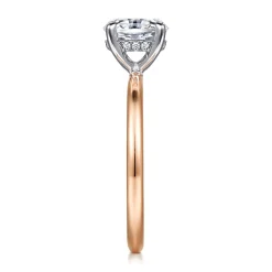 New Gabriel & Co. Cari - 14K White-Rose Gold Oval Diamond Engagement Ring