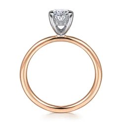 New Gabriel & Co. Cari - 14K White-Rose Gold Oval Diamond Engagement Ring