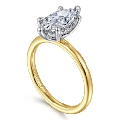 Outlet Gabriel & Co. Cari - 14K White-Yellow Gold Marquise Shape Diamond Engagement Ring