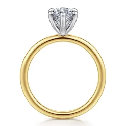 Outlet Gabriel & Co. Cari - 14K White-Yellow Gold Marquise Shape Diamond Engagement Ring