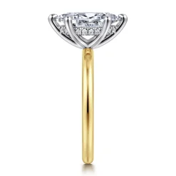 Outlet Gabriel & Co. Cari - 14K White-Yellow Gold Marquise Shape Diamond Engagement Ring