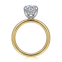 Online Gabriel & Co. Cari - 14K White-Yellow Gold Oval Diamond Engagement Ring