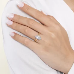 Online Gabriel & Co. Cari - 14K White-Yellow Gold 6 Prong Marquise Shape Diamond Engagement Ring
