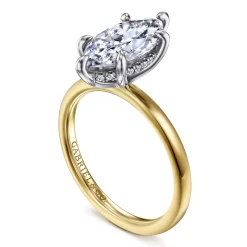 Online Gabriel & Co. Cari - 14K White-Yellow Gold 6 Prong Marquise Shape Diamond Engagement Ring