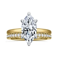 Online Gabriel & Co. Cari - 14K White-Yellow Gold 6 Prong Marquise Shape Diamond Engagement Ring