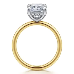 Online Gabriel & Co. Cari - 14K White-Yellow Gold Radiant Cut Diamond Engagement Ring