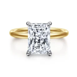 Online Gabriel & Co. Cari - 14K White-Yellow Gold Radiant Cut Diamond Engagement Ring