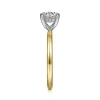 Best Gabriel & Co. Cari - 14K White-Yellow Gold Round Diamond Engagement Ring