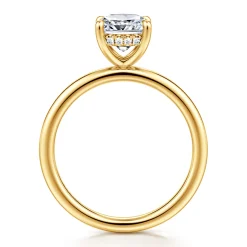 Best Gabriel & Co. Cari - 18K Yellow Gold Cushion Cut Diamond Engagement Ring